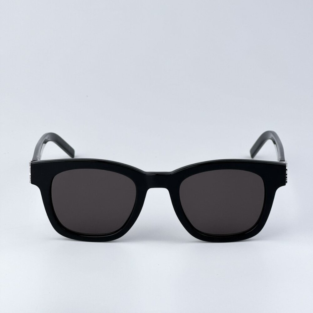 Saint Laurent SLM124 001 BRAND NEW Sunglasses Black Grey Square Unisex